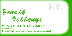 henrik villanyi business card